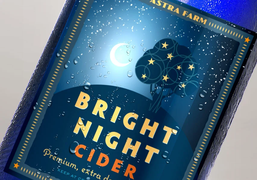 Bright Night Cider label